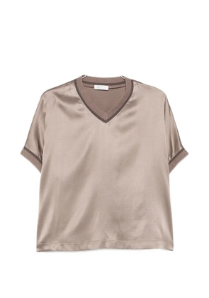 PANICALE V-neck blouse - Neutrals