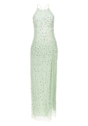 Elisabetta Franchi crystal-embellished gown - Green