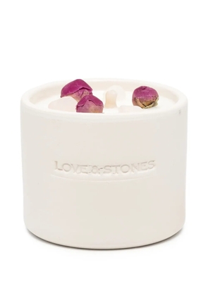 LOVE&STONES Eternity logo-detail candle - White