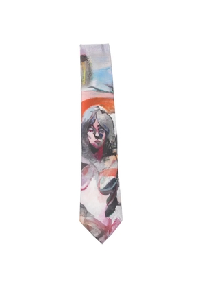 KidSuper figure-graphic tie - Neutrals