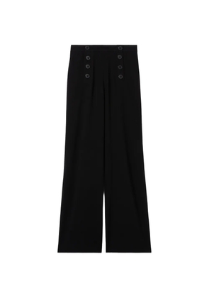 Claudie Pierlot buttoned pressed-pleats trousers - Black