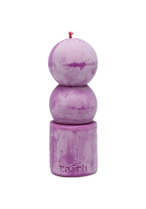 Taith Lilu stacked-design candle - Purple