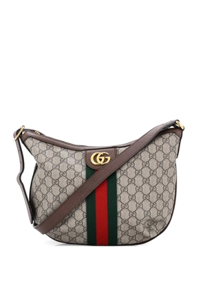 Gucci Pre-Owned Ophidia Half Moon Hobo GG Coated Canvas Small crossbody bag - Brown