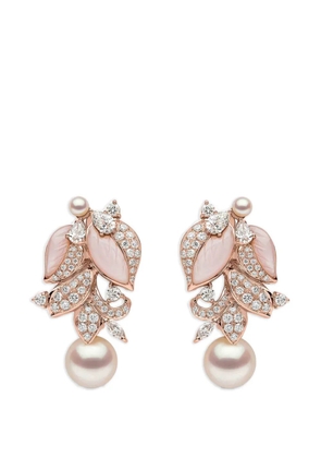 Yoko London Pearl Gemstone Earrings - Pink