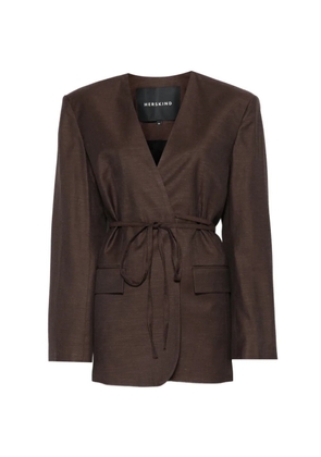 HERSKIND Indiana oversized tie blazer - Brown