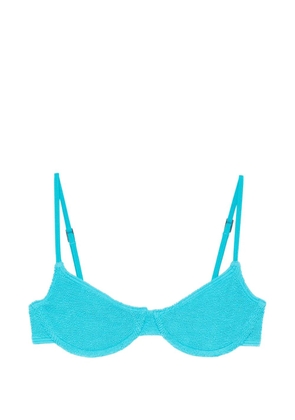 Bond-eye Gracie textured bikini top - Blue