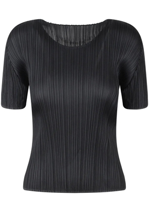 Pleats Please Issey Miyake plissé-effect top - Black