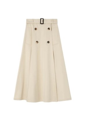 Burberry gabardine trench midi skirt - Neutrals