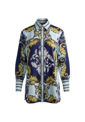 alice + olivia Lane baroque-print shirt - Blue