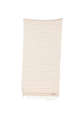 MC2 Saint Barth striped beach towel - Neutrals