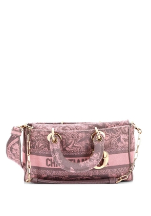 Christian Dior Pre-Owned Lady D-Joy Bag Embroidered Canvas Medium satchel - Grey