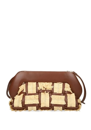 Themoirè fringed satchel cross body bag - Brown