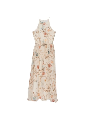 Eleventy floral-print tie-waist maxi dress - Neutrals