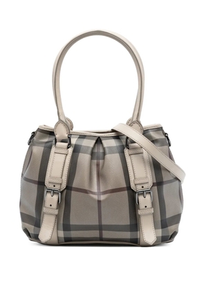 Burberry Pre-Owned 2000-2017 Small Smoke Check Coated Canvas Northfield satchel - Neutrals