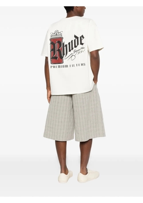 RHUDE logo graphic T-shirt - Neutrals