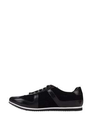 Versace suede panel sneakers - Black