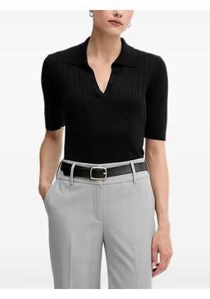 Benetton V-neck short-sleeve T-shirt - Black