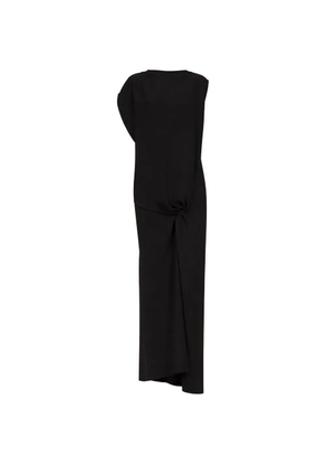 The Row knot-detail draped dress - Black