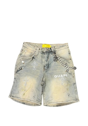 GUAPI embellished chain shorts - Blue