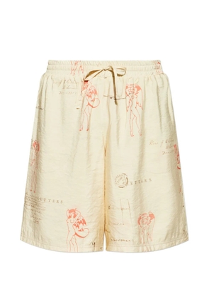 MISBHV printed drawstring shorts - Yellow