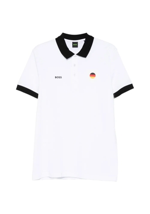 BOSS contrast-trim polo shirt - White