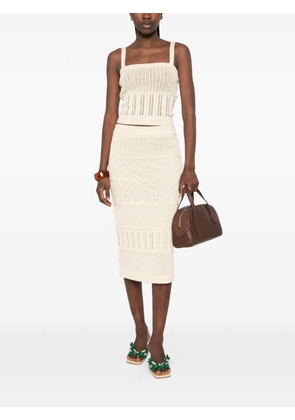 Max Mara open stitch top - Neutrals