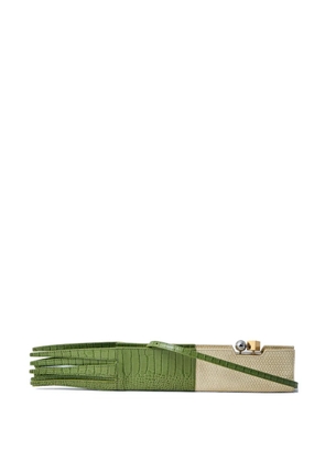 Jacquemus The Poireau leather clutch bag - Green