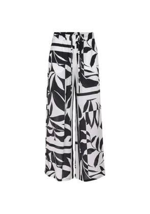 Max Mara Bchvoto floral-print palazzo pants - White