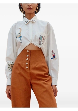 ALEMAIS Carmine embroidered shirt - White