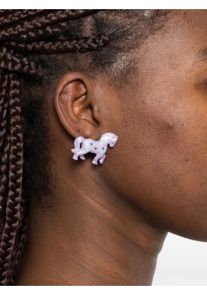 YVMIN horse-shape earrings - Purple