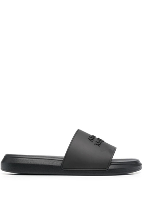 Alexander McQueen Oversize hybrid slides - Black