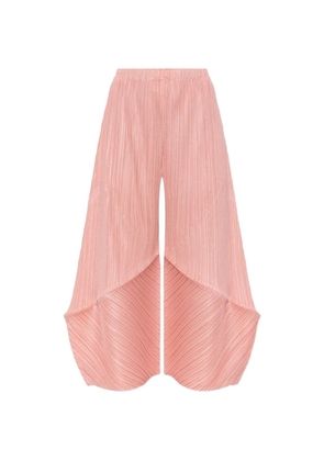 Pleats Please Issey Miyake pleated wide-leg trousers - Pink