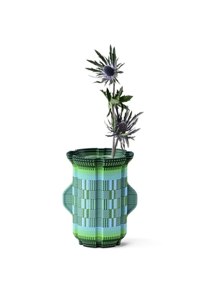 Wontek no.1 Ancient Aliens geometric-pattern vase - Green