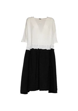 Apuntob short-sleeve ruffled dress - Black