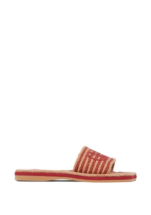 Chloé logo striped sandals - Neutrals