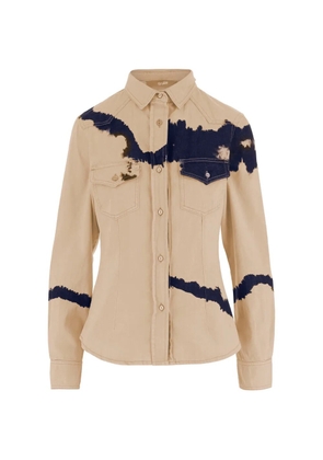 DON'T @ ME tie-dye pocket shirt - Neutrals