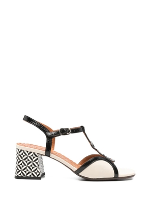 Chie Mihara T-strap patterned sandals - Neutrals