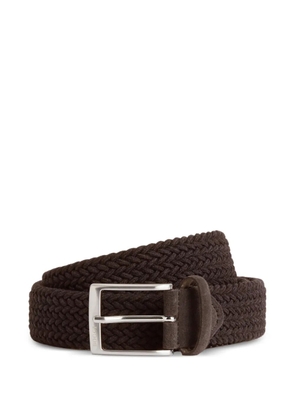 Boggi Milano woven-suede belt - Brown