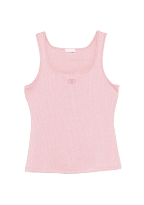 LIU JO logo-embroidered tank top - Pink