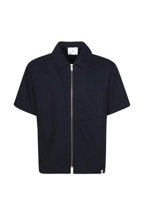 WOC zip short-sleeve shirt - Blue