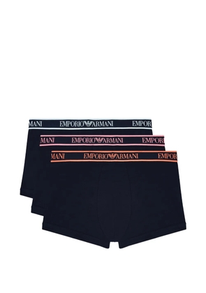 Emporio Armani embroidered boxers (set of three) - Blue
