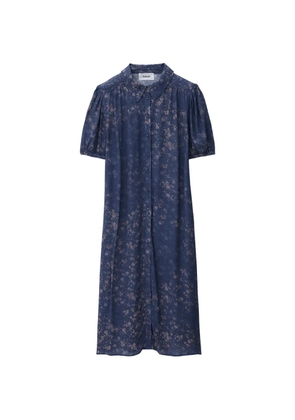 Ba&Sh Norma floral-print shirt dress - Blue