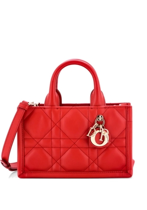 Christian Dior Pre-Owned Book with Strap Macrocannage Quilt Calfskin Mini tote bag - Red
