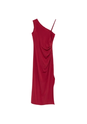 Max Mara asymmetric draped midi dress - Red