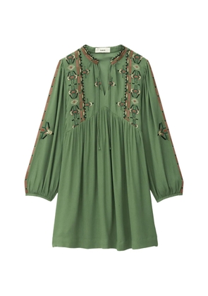 Ba&Sh Telma embroidered V-neck dress - Green