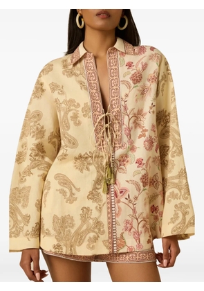 Hemant And Nandita Dani drop shoulder tunic - Neutrals
