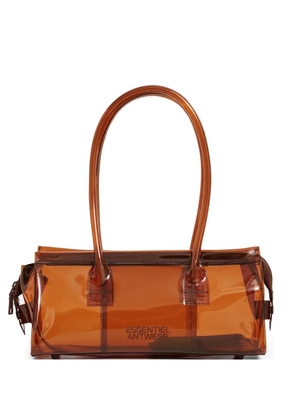 Essentiel Antwerp clear top-handles shoulder bag - Brown
