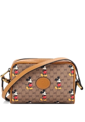 Gucci Pre-Owned Disney Mickey Mouse Shoulder Bag Printed Mini GG Coated Canvas Mini crossbody bag - Brown