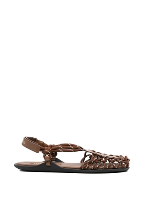 Miu Miu cord flat sandals - Brown