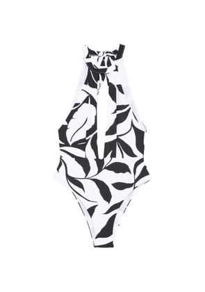 Max Mara Clava floral tie swimsuit - White